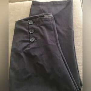 Women Wide Legs Trousers in Gray, size 10 Petite